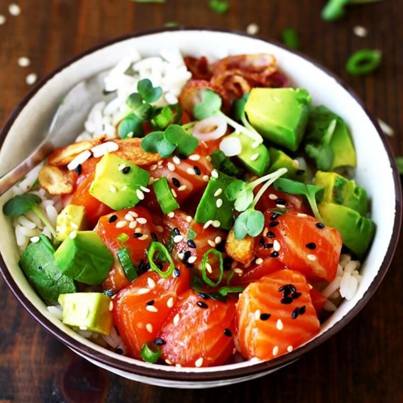 Ahi Salmon Poki Bowl